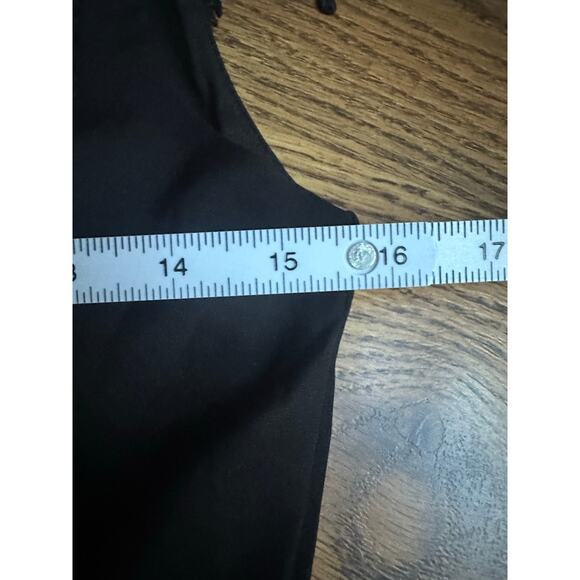 Romantic Lace Collared Whimsey Goth Wednesday Adams Black Belted Medium
 Dress - Picture 8 of 10